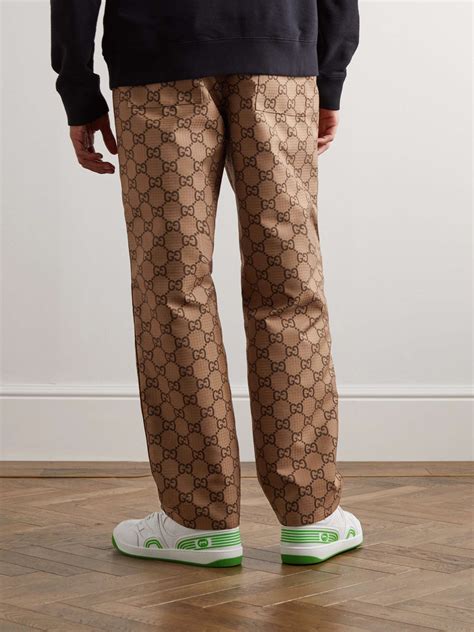 gucci monogram trousers